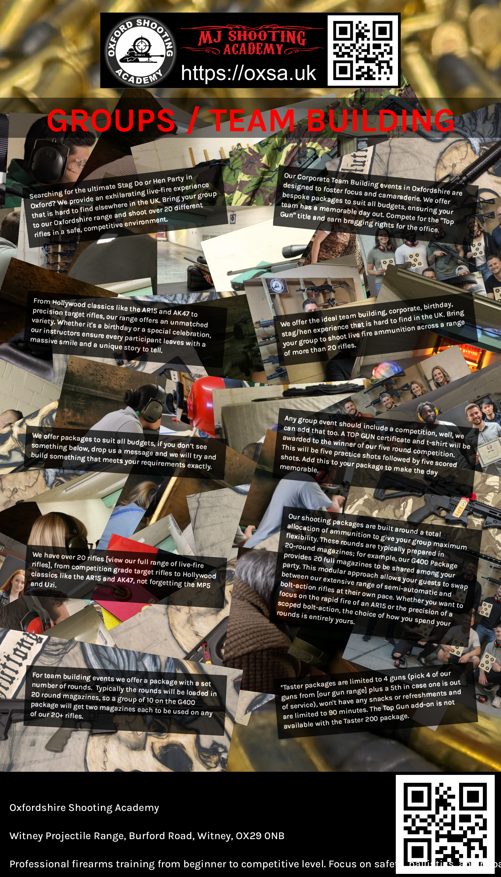 Live fire training for skill development and training