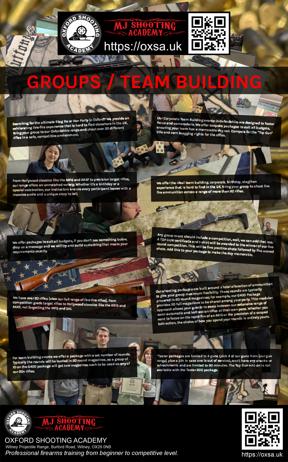 Sporting gun experience under supervised range conditions