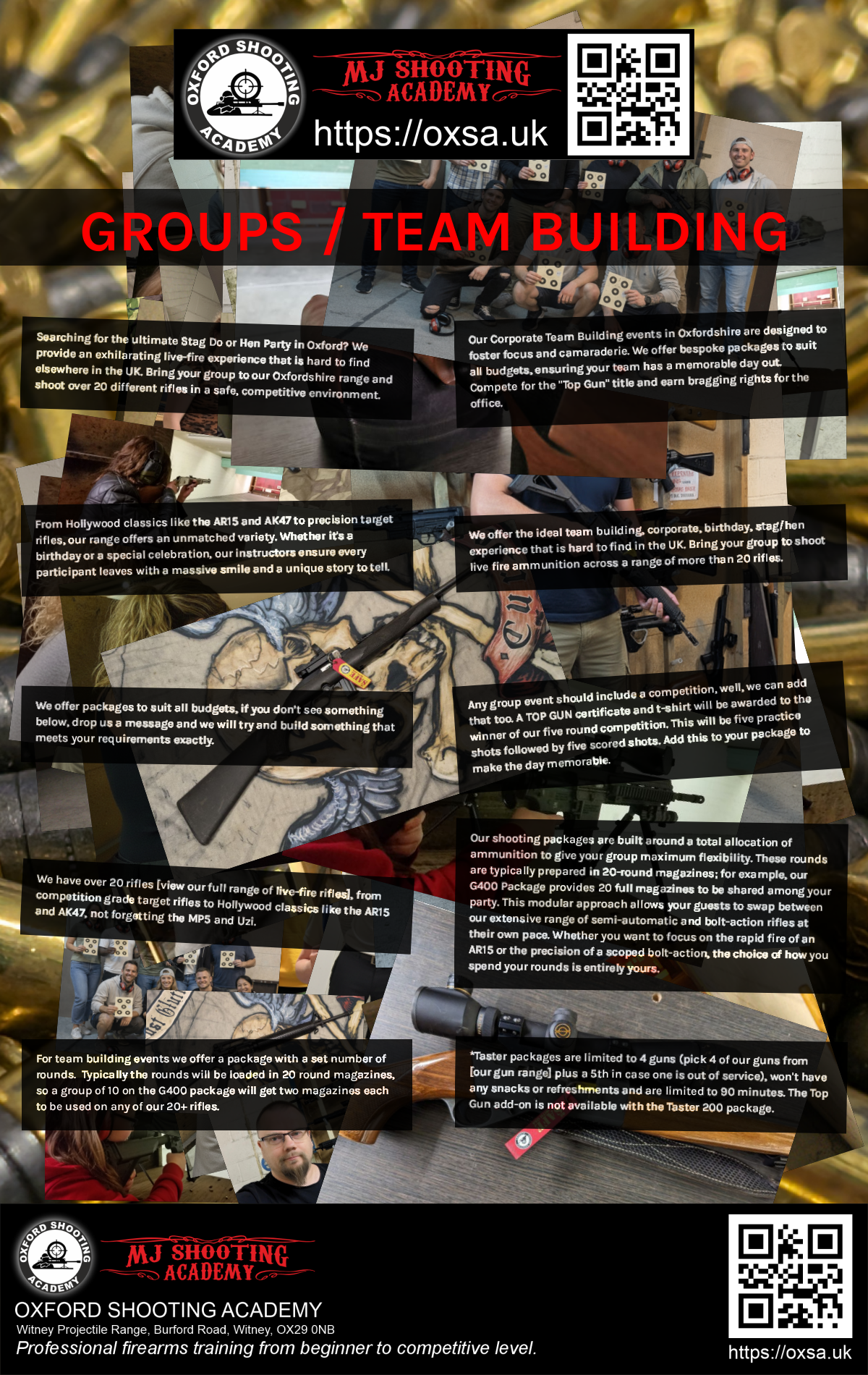 Sporting gun experience under supervised range conditions