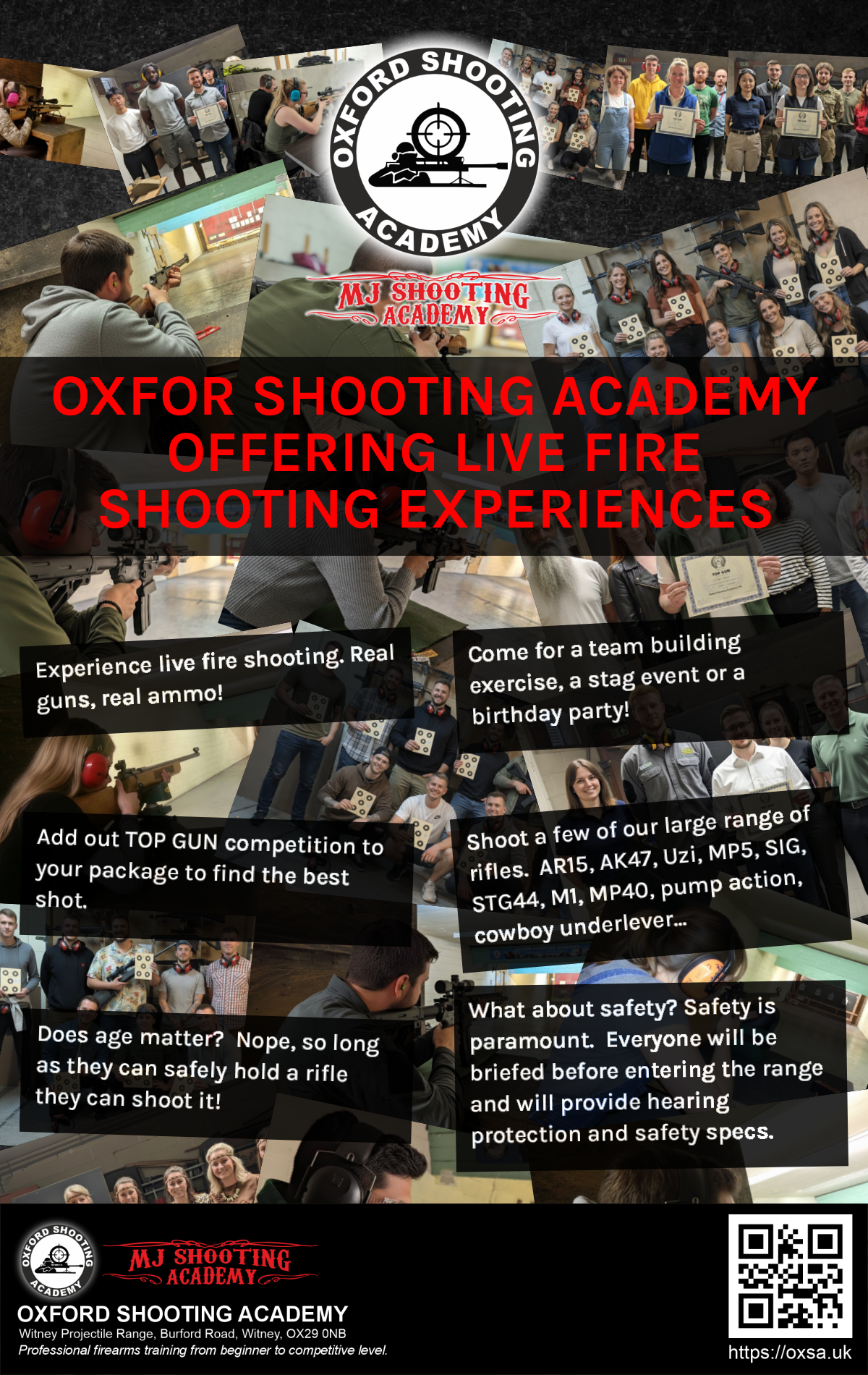 Historic rifle display with expert safety instruction