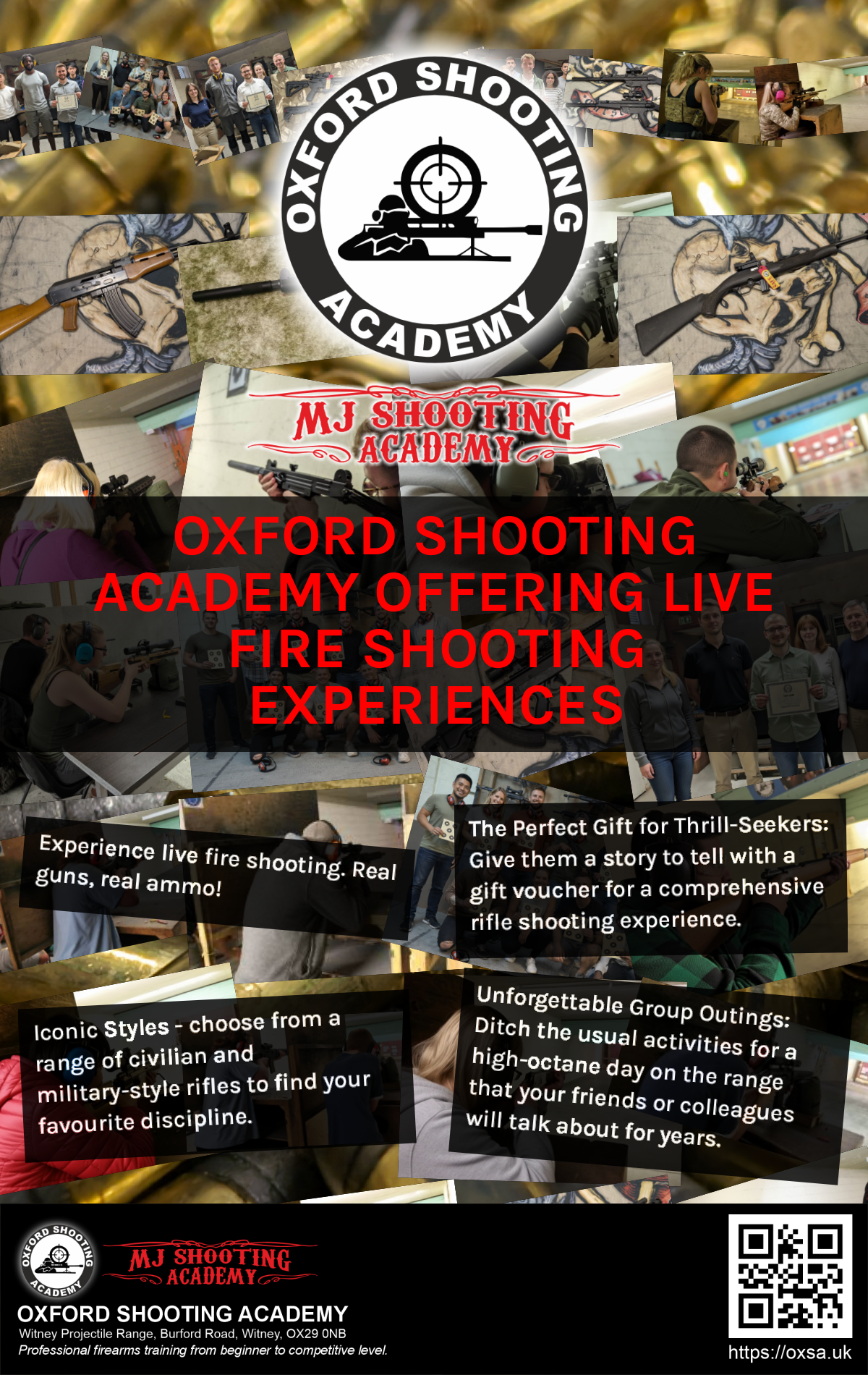 Professional shooting experience at a professional shooting range