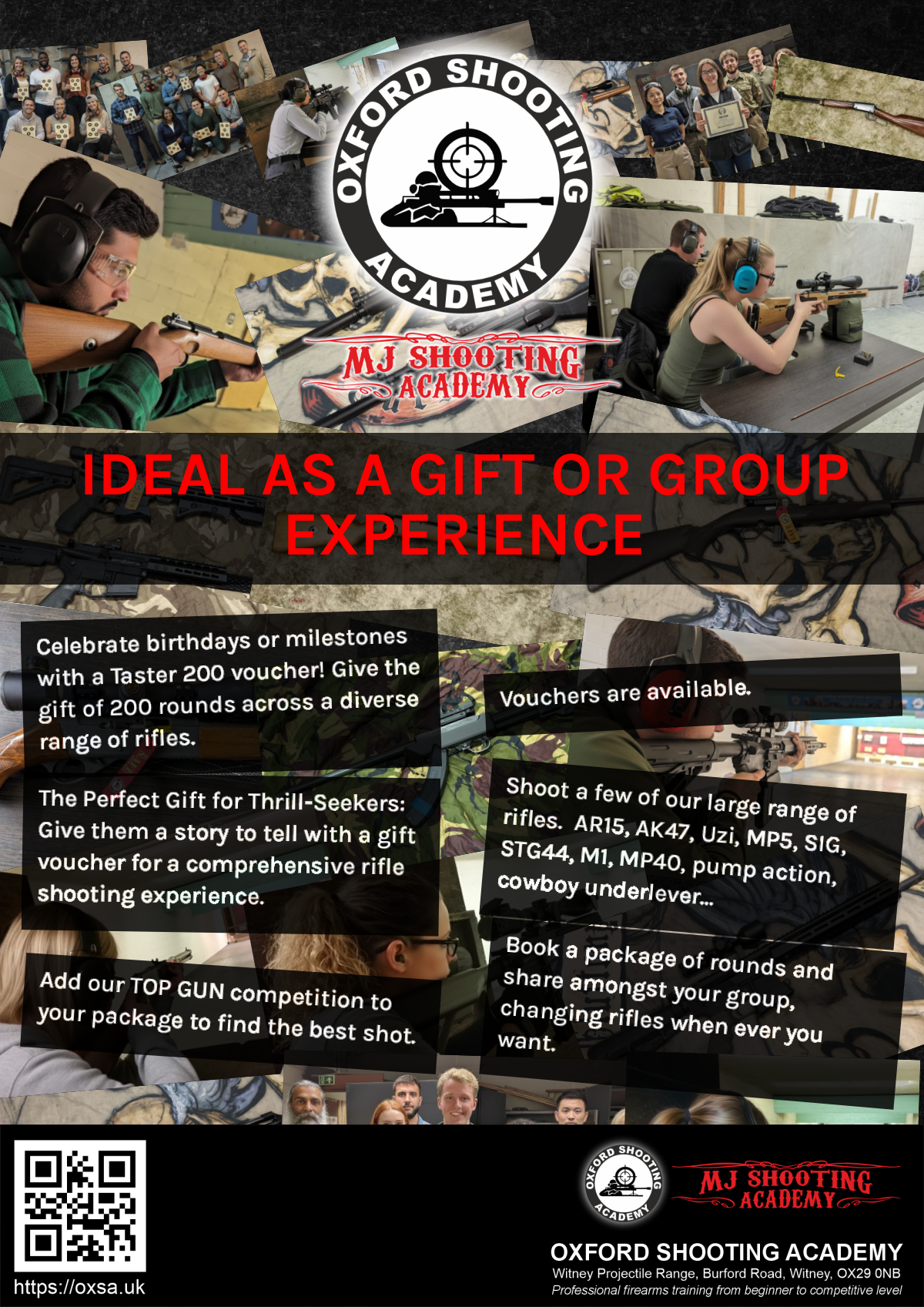 Indoor range shooting providing a unique experience day