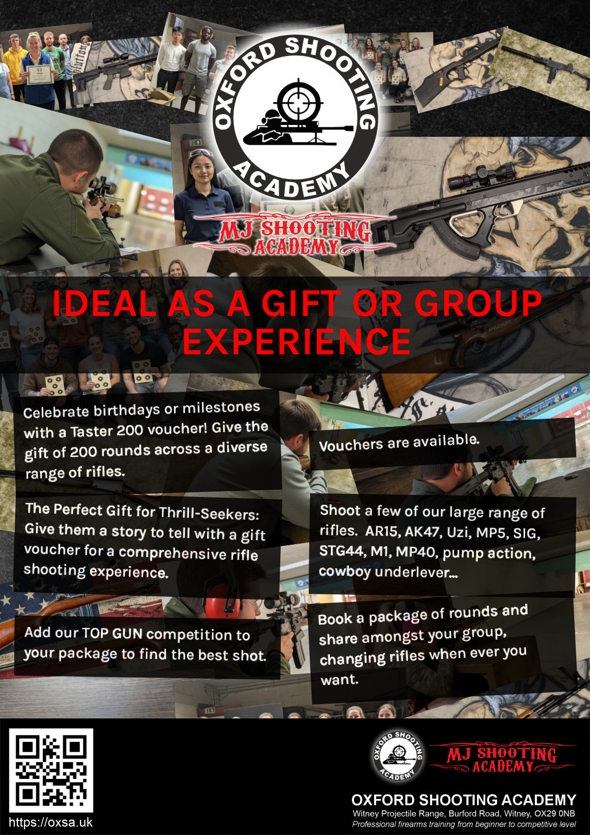 Professional shooting experience at a professional shooting range