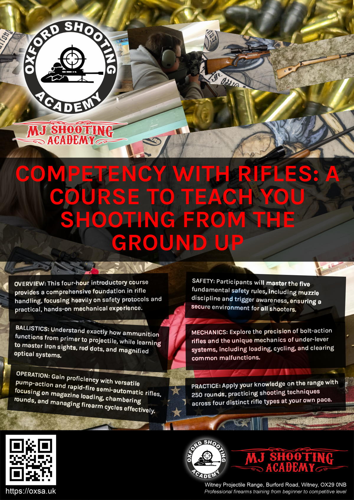 Historic rifle display with expert safety instruction