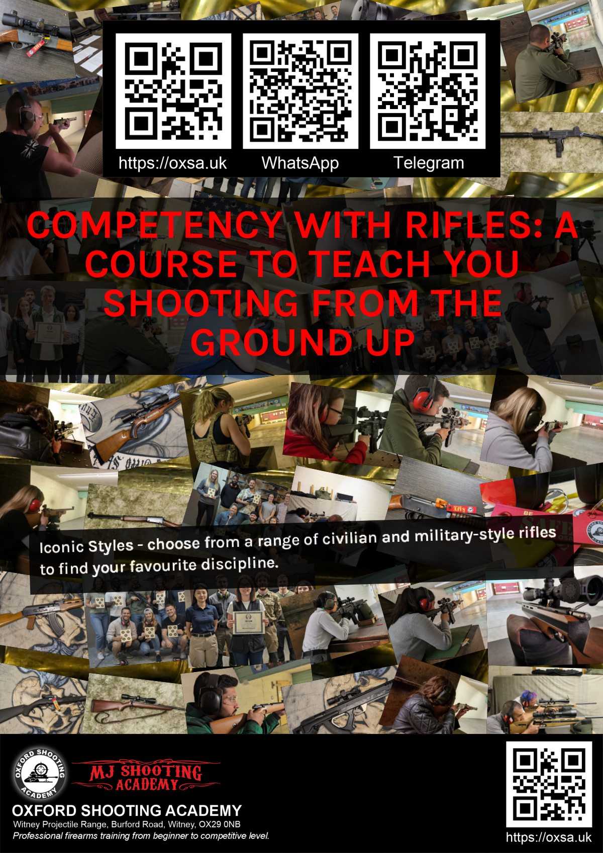 Historic rifle display with expert safety instruction