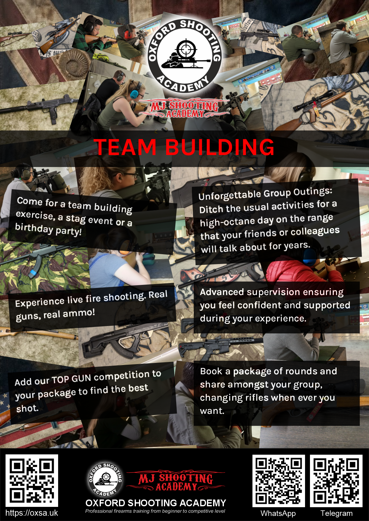 Indoor range shooting providing a unique experience day