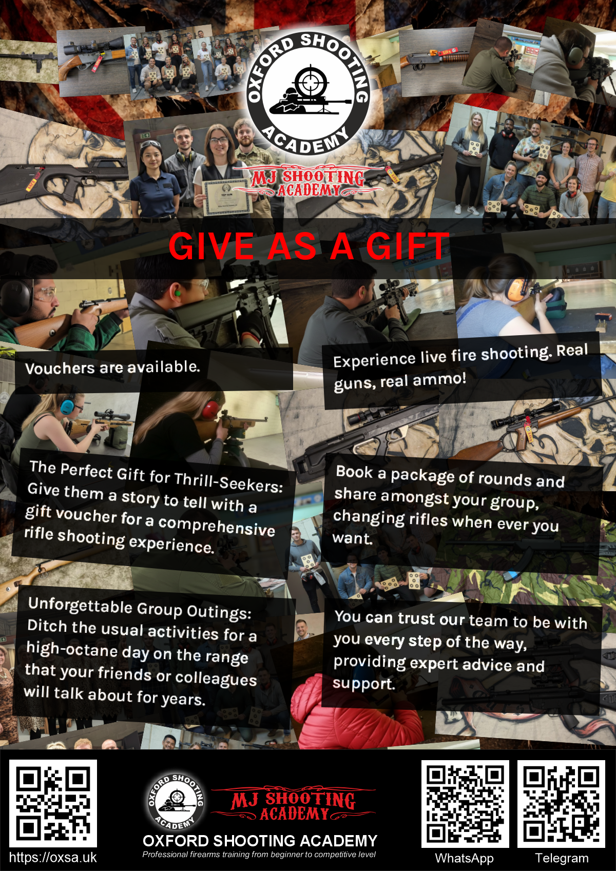 Indoor range shooting providing a unique experience day