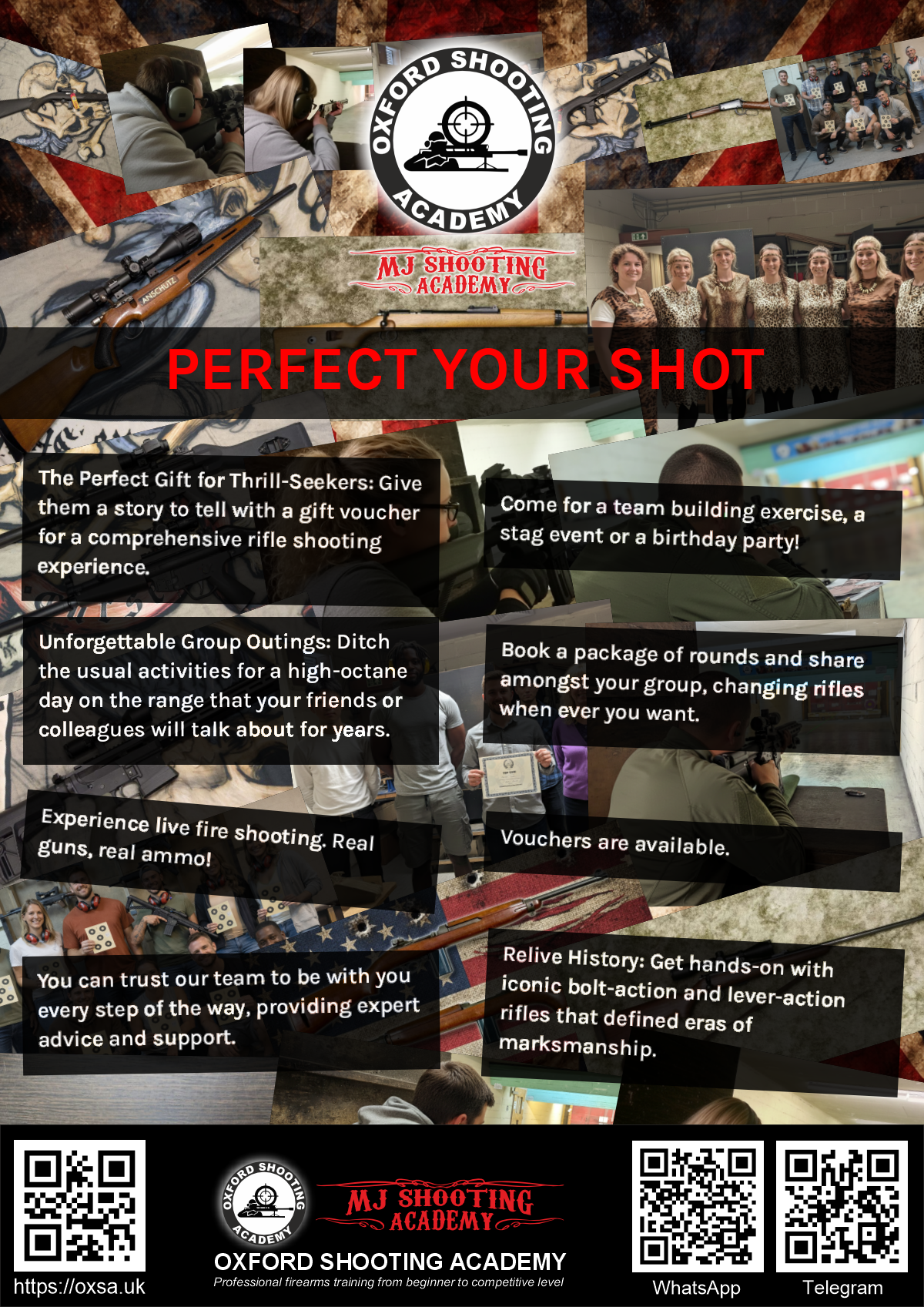 Indoor range shooting providing a unique experience day