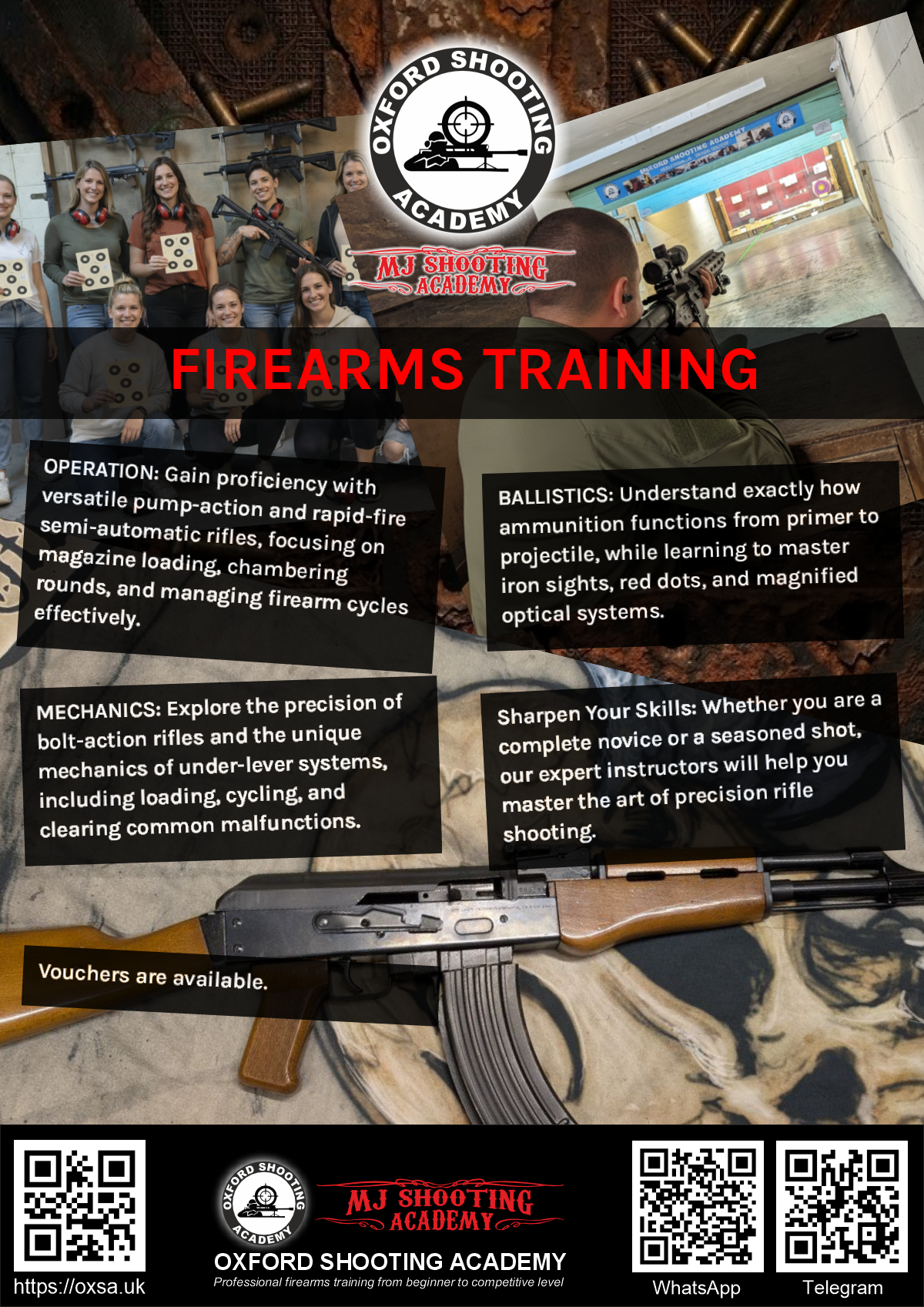 Live fire training for skill development and training