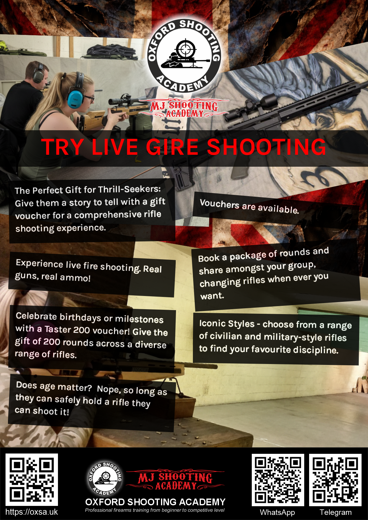 Sporting gun experience under supervised range conditions