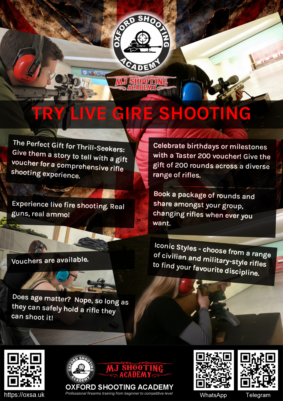 Sporting gun experience under supervised range conditions