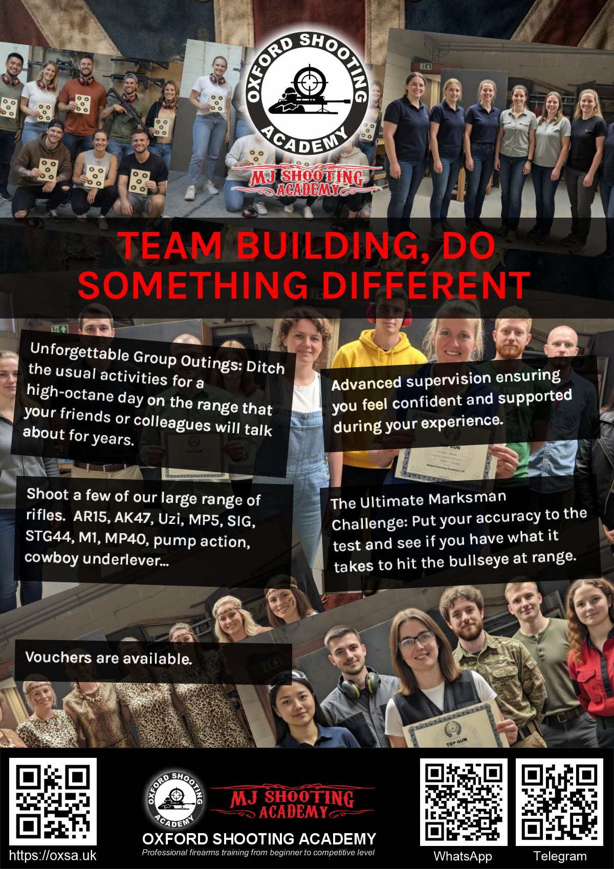 Indoor range shooting providing a unique experience day