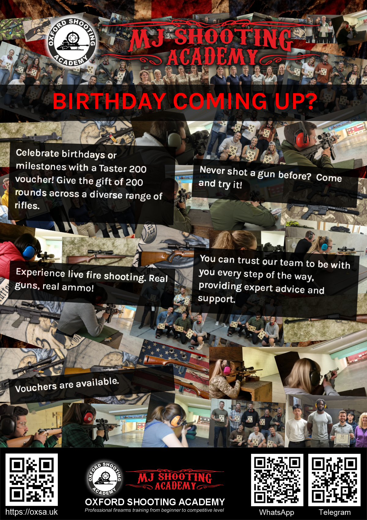 Historic rifle display with expert safety instruction