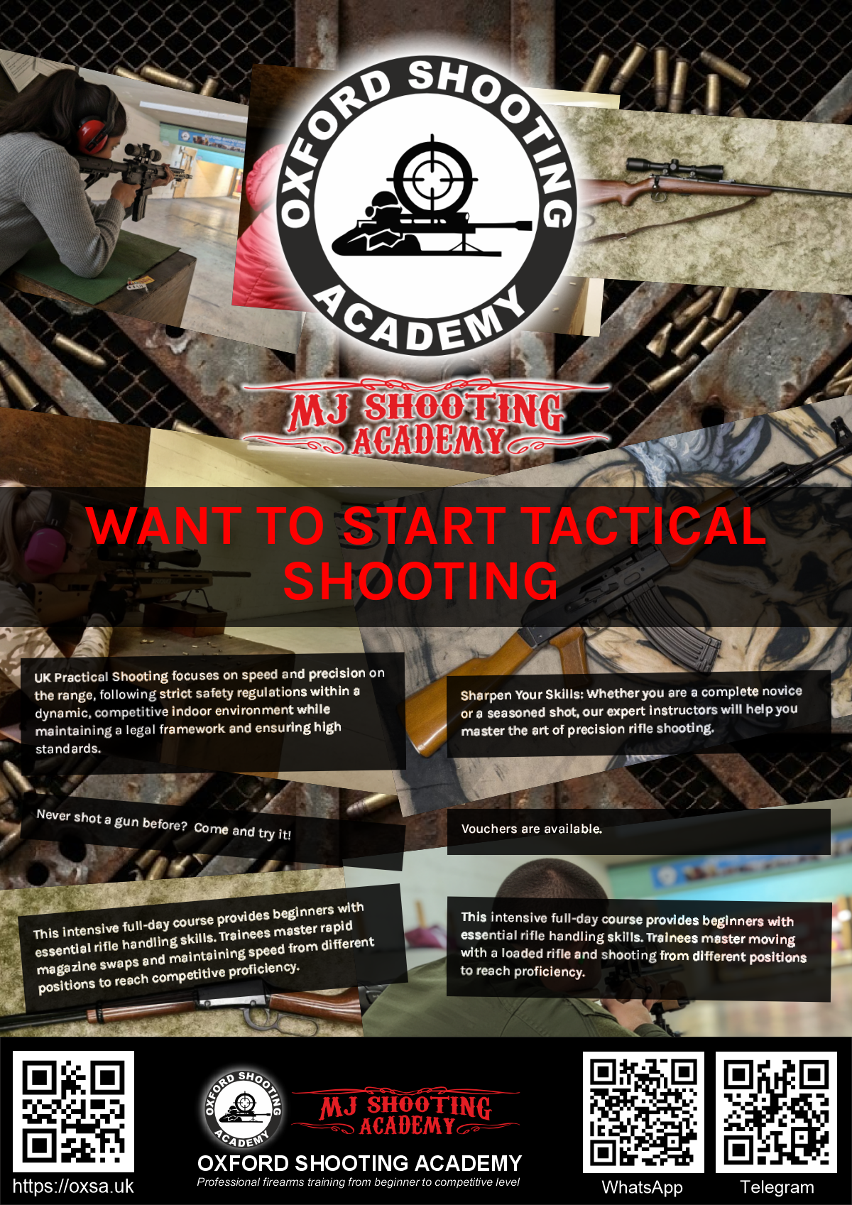 Professional shooting experience at a professional shooting range
