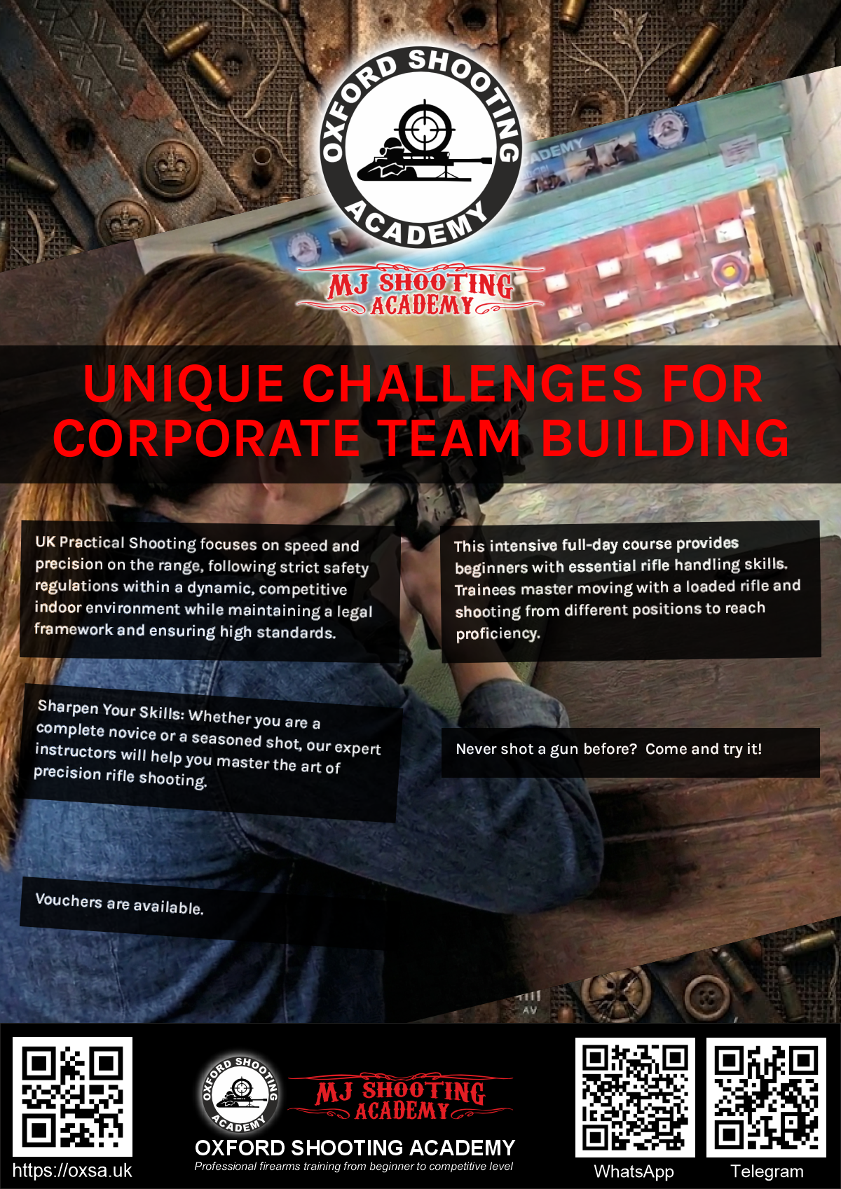 Indoor range shooting providing a unique experience day