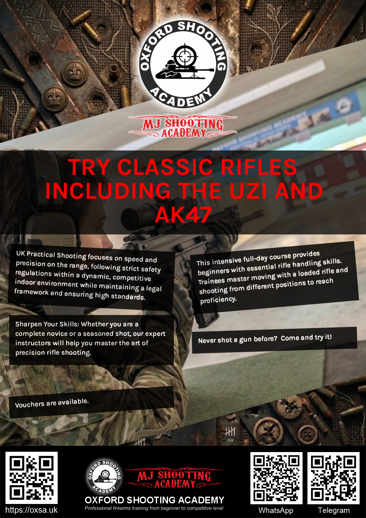 Indoor range shooting providing a unique experience day