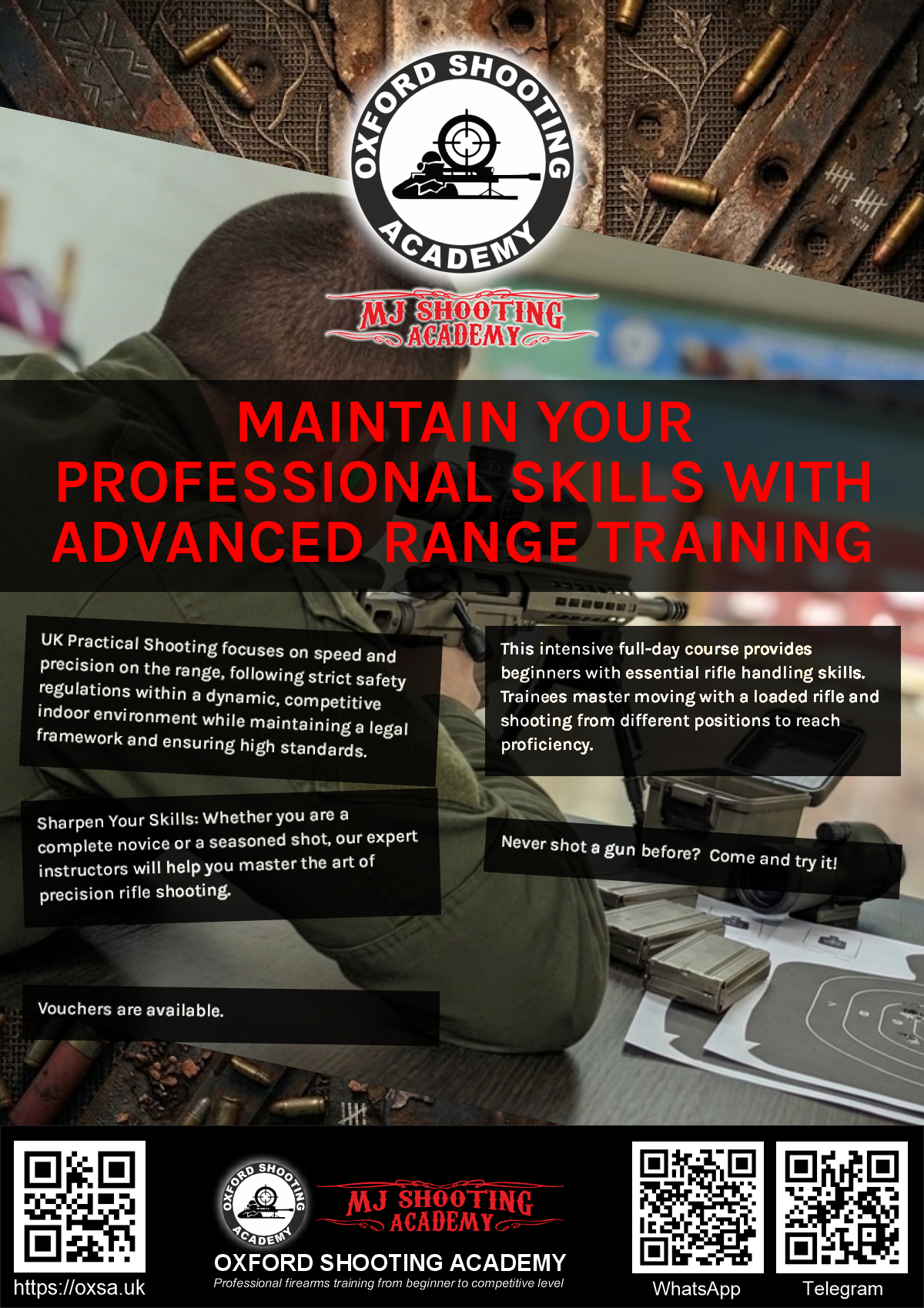 Indoor range shooting providing a unique experience day