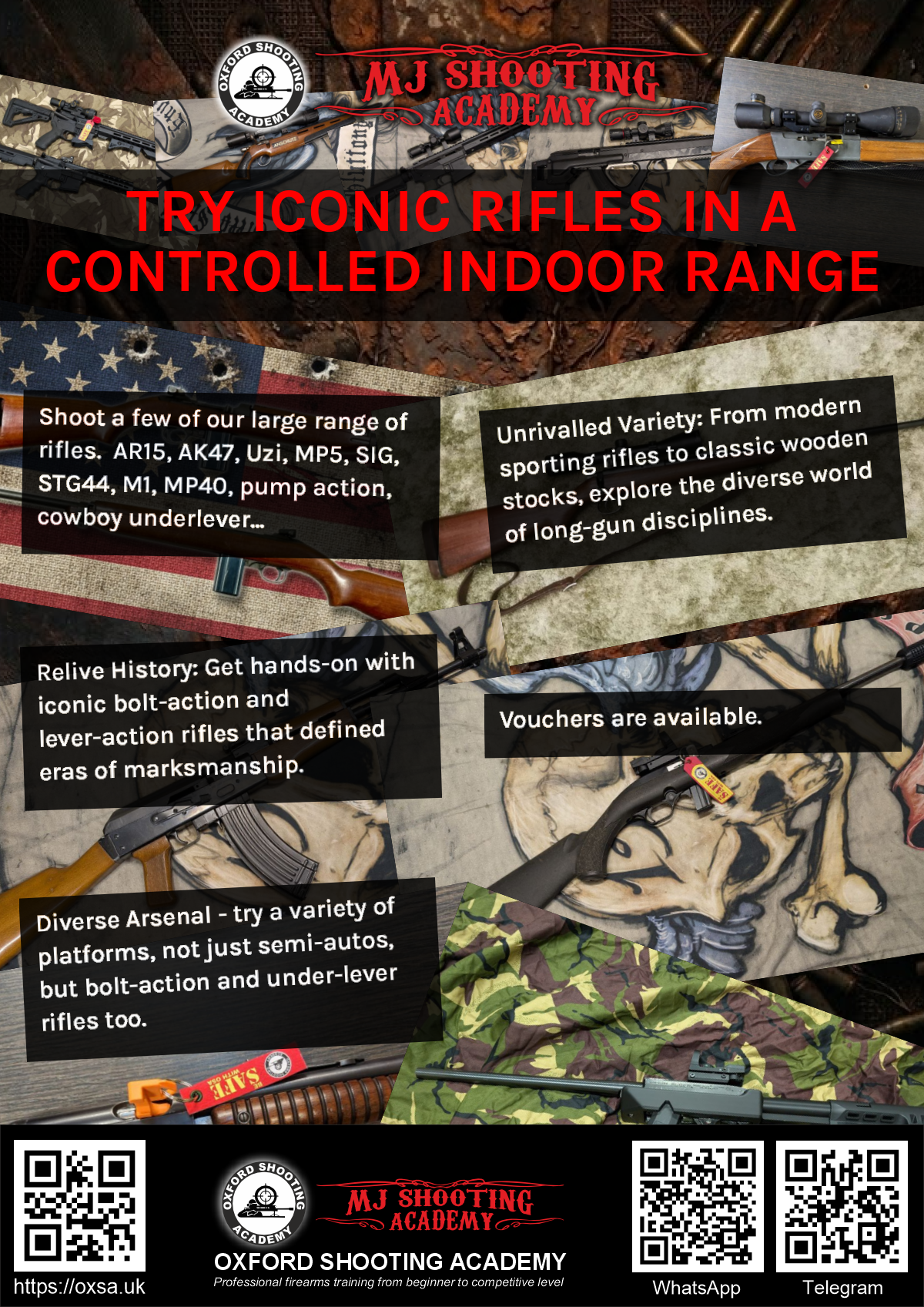 Indoor range shooting providing a unique experience day