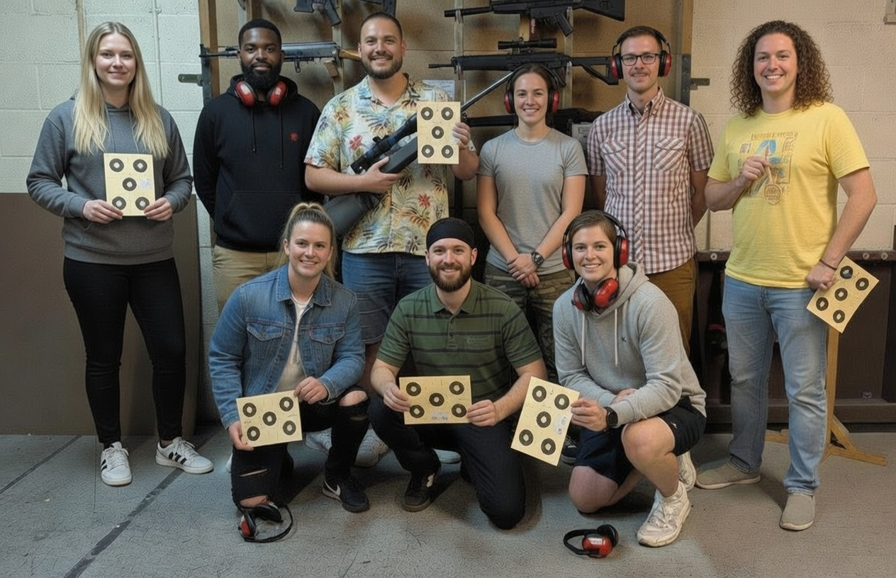 Historic rifle display with expert safety instruction