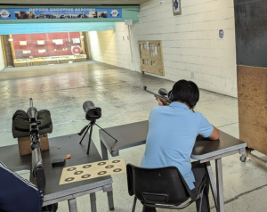 Firearms training session using various sporting firearms
