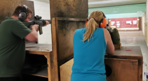Professional shooting experience at a professional shooting range