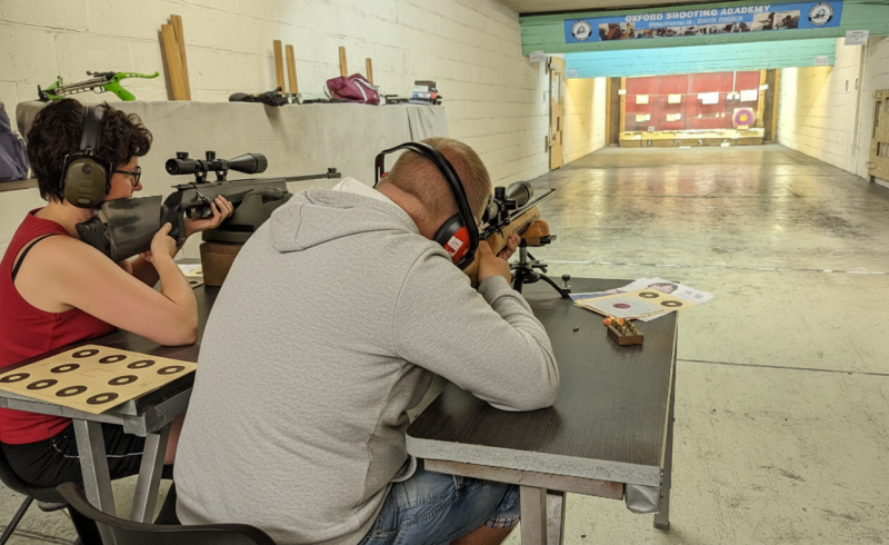 Professional shooting experience at a professional shooting range