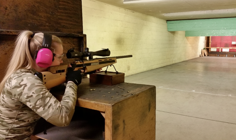 Professional shooting experience at a professional shooting range