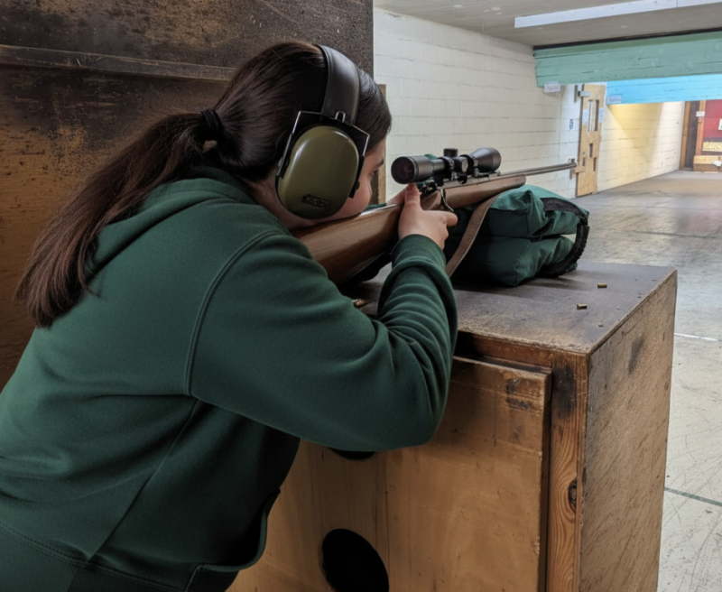 Professional shooting experience at a professional shooting range