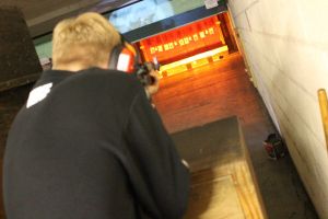 Historic rifle display with expert safety instruction