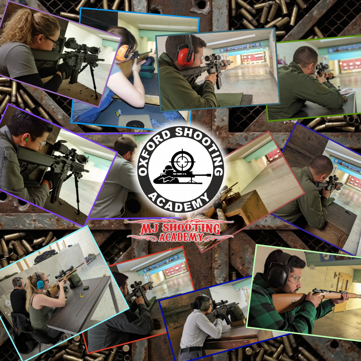 Firearms training session using various sporting firearms